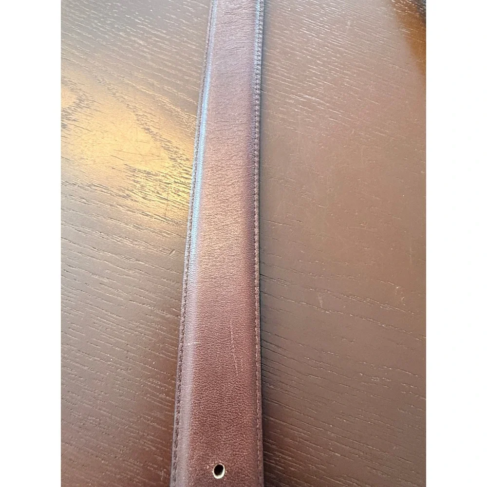 Polo Ralph Lauren Mens Reversible Leather Belt Brown Black Silver Buckle 50in